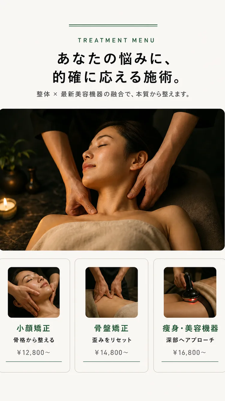 施術メニュー紹介