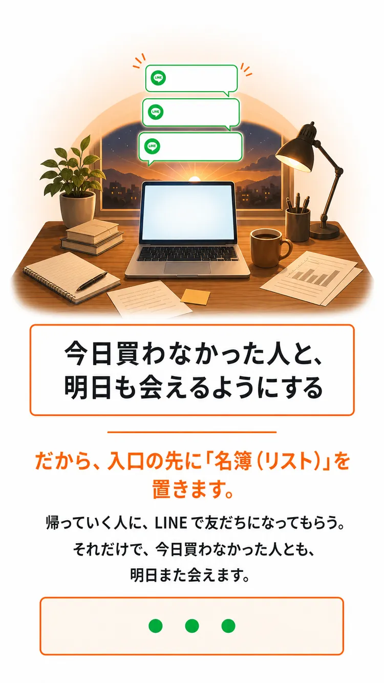 今日買わなかった人と、明日も会えるようにする