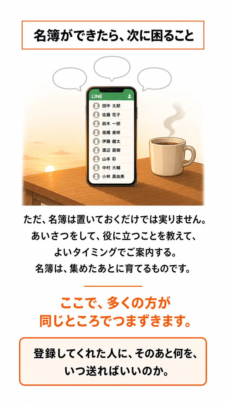 名簿ができたら、次に困ること