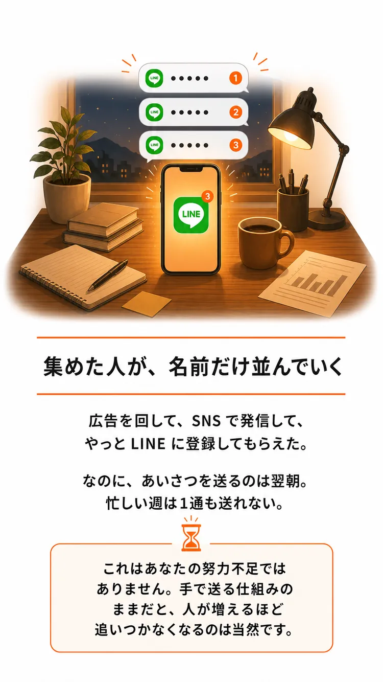 集めた人が、名前だけ並んでいく