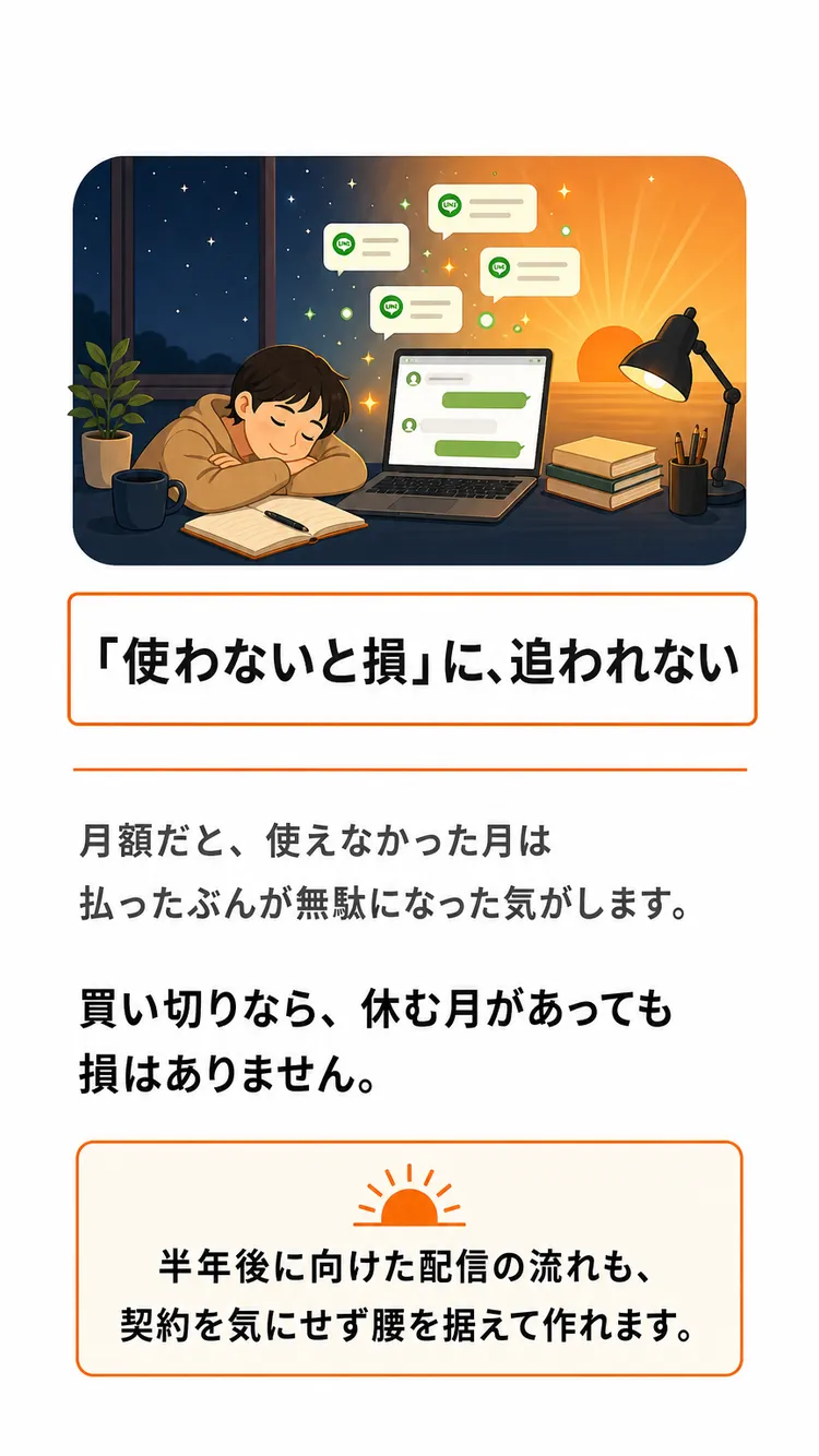 「使わないと損」に、追われない