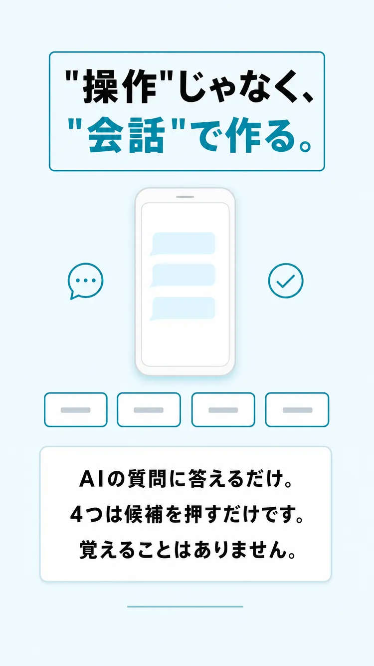 操作ではなく、会話で作る