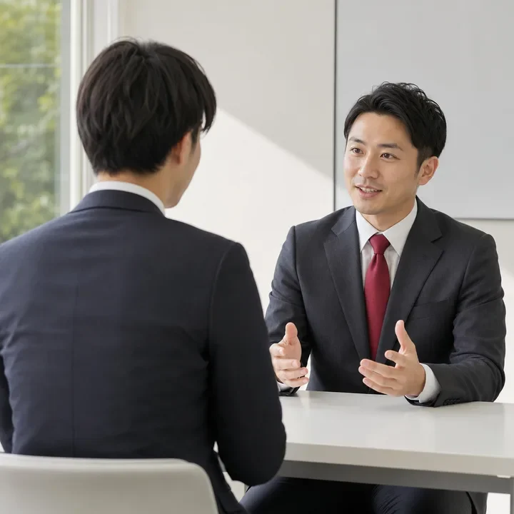 顧客と向き合い対話する営業担当者