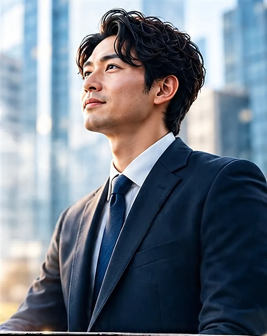 未来を見据えるビジネスパーソン